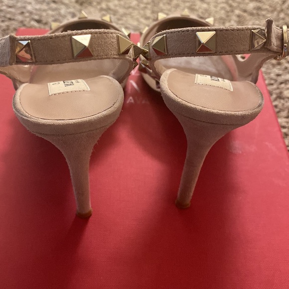 Valentino Rockstud Mesh Lace Slingback Sling Strap Sandal - Picture 12 of 14